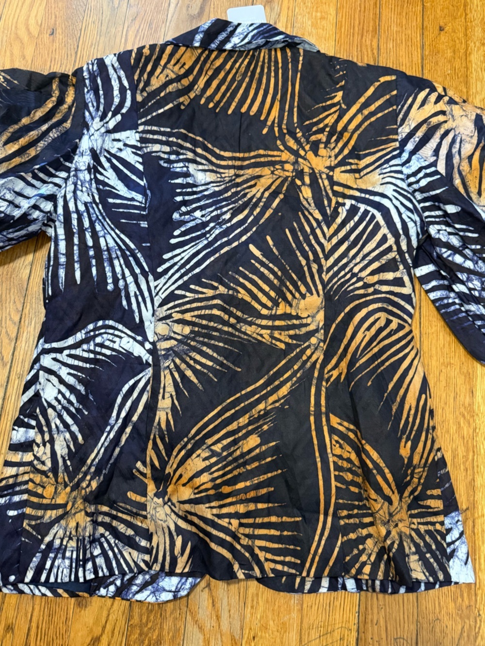 Suakoko Betty African Print Camille puff sleeve blazer made in Nigeria S - Picture 8 of 8